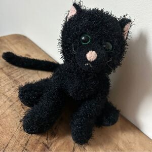 GANZ Black Cat Webkinz October 2011 Pet of the Month Textured Fur Plush Toy